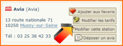 Image du bouton « Modifier cette station », dans la fiche