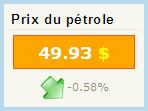 Le prix du baril de p�trole � la baisse
